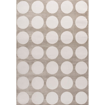 Adrian Modern Geometric Circle Dot High-Low Area Rug